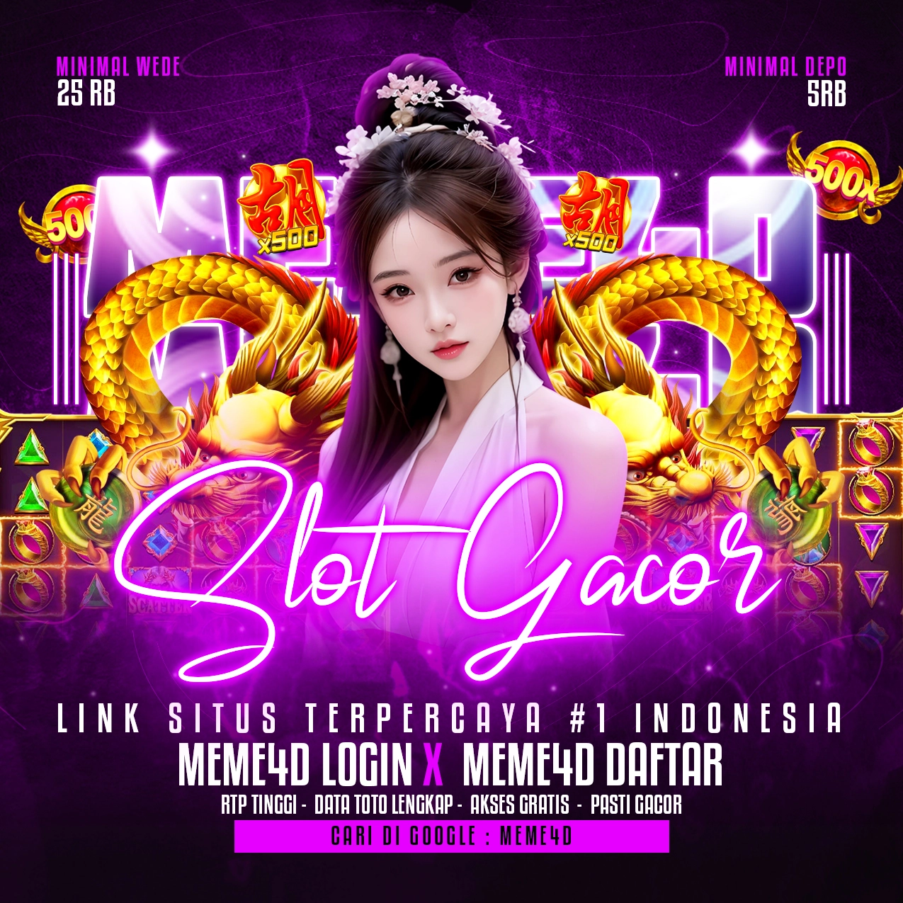 MEME4D % Login Platform Eksklusif Link Toto Slot Gacor 4D Cuan Maxwin Hari Ini