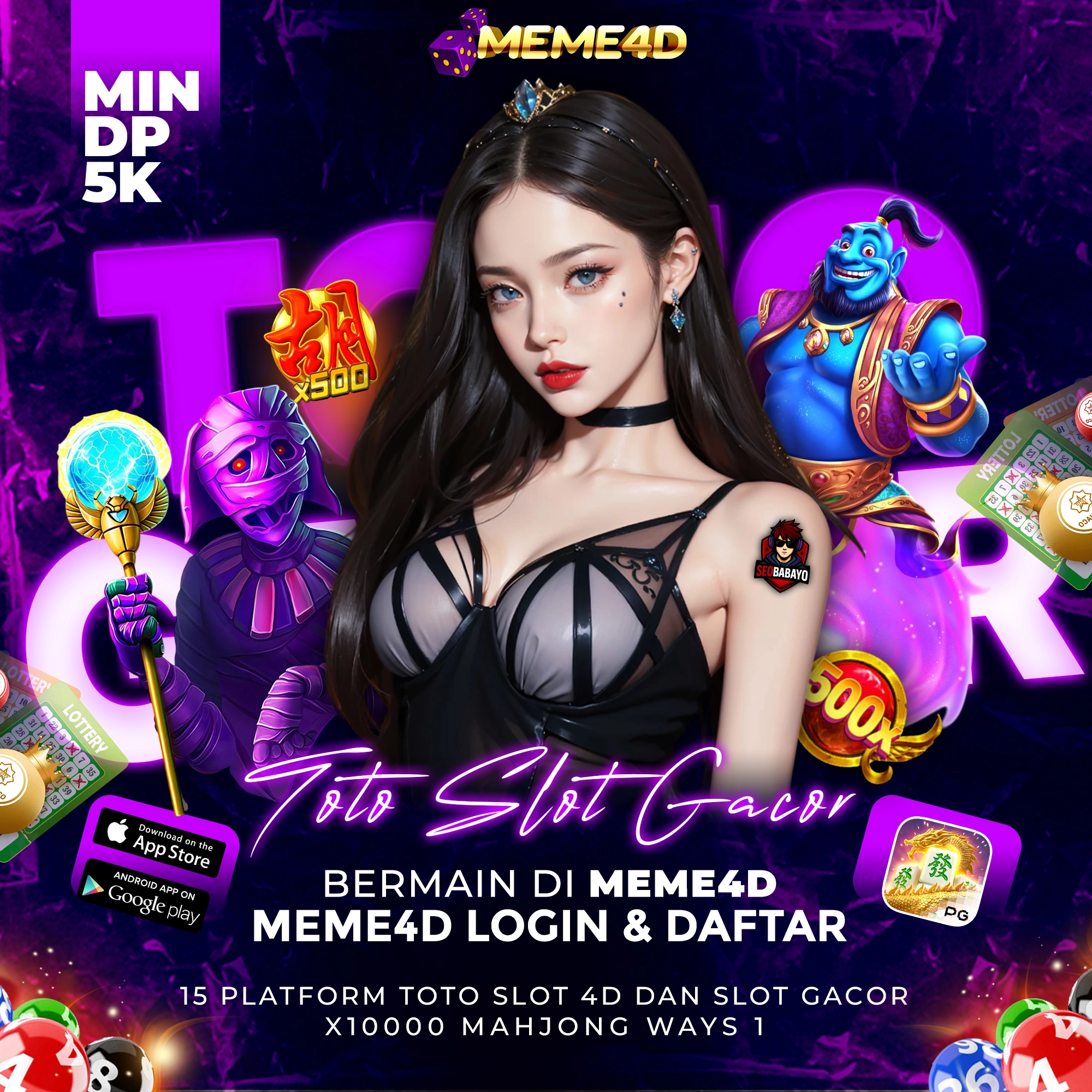 MEME4D: Login 15 Platform Toto Slot 4D Dan Slot Gacor X10000 Mahjong Ways 1